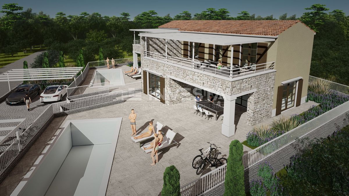 Zona di Vodnjan, villa bifamiliare con piscina