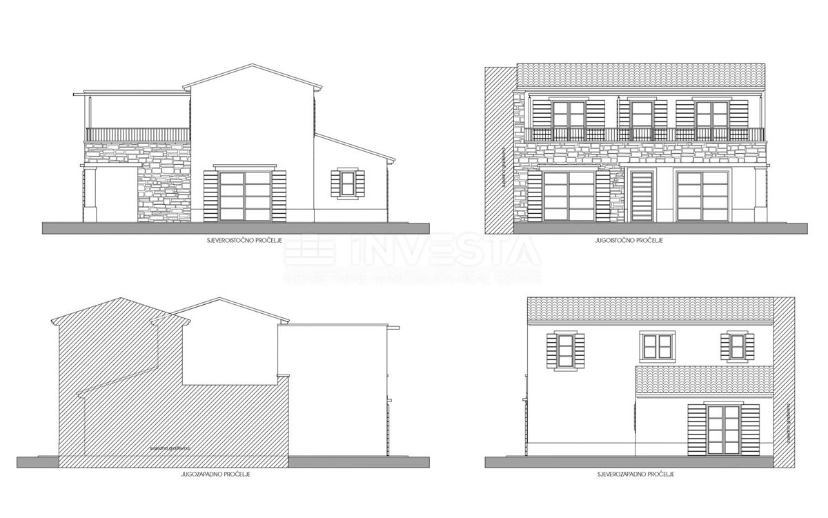 Zona di Vodnjan, villa bifamiliare con piscina