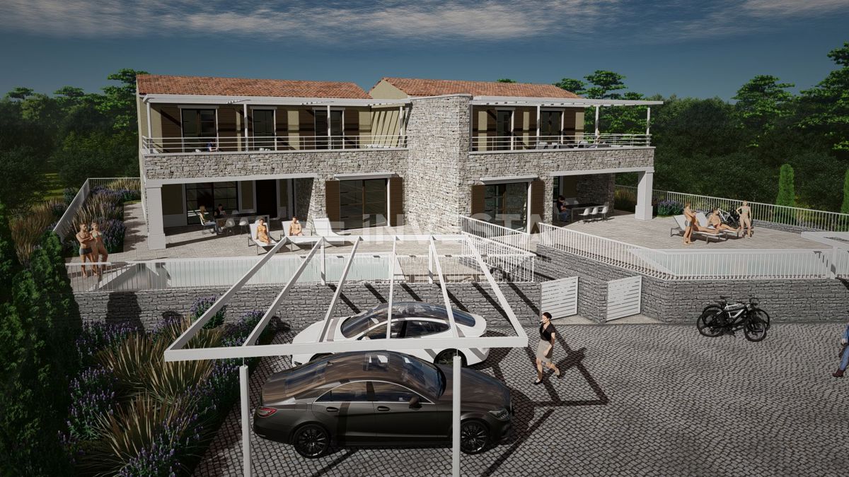 Zona di Vodnjan, villa bifamiliare con piscina