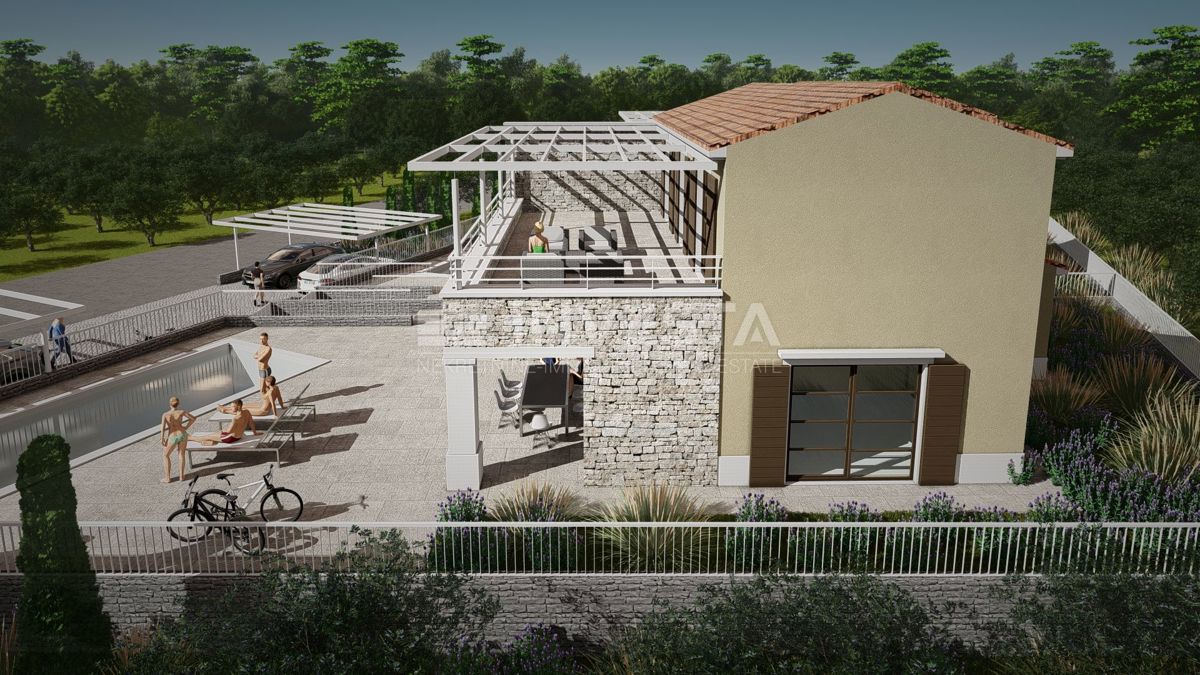 Zona di Vodnjan, villa bifamiliare con piscina