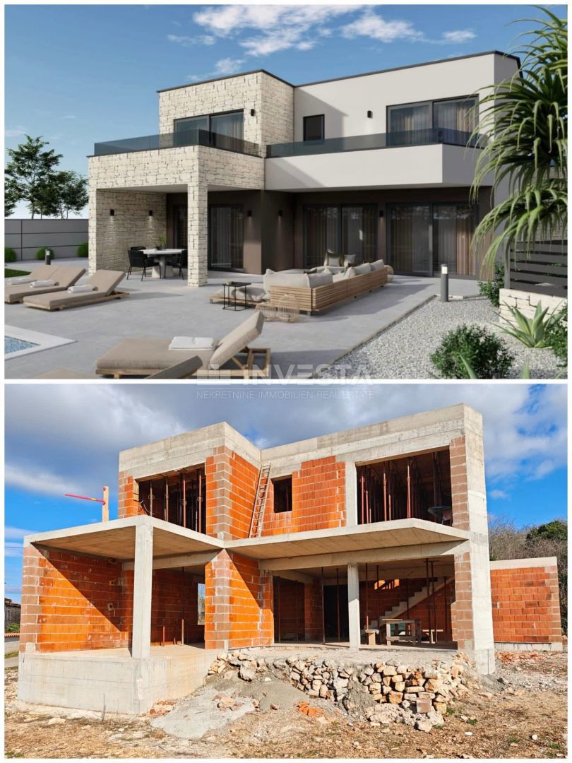 Villa con piscina - vista mare