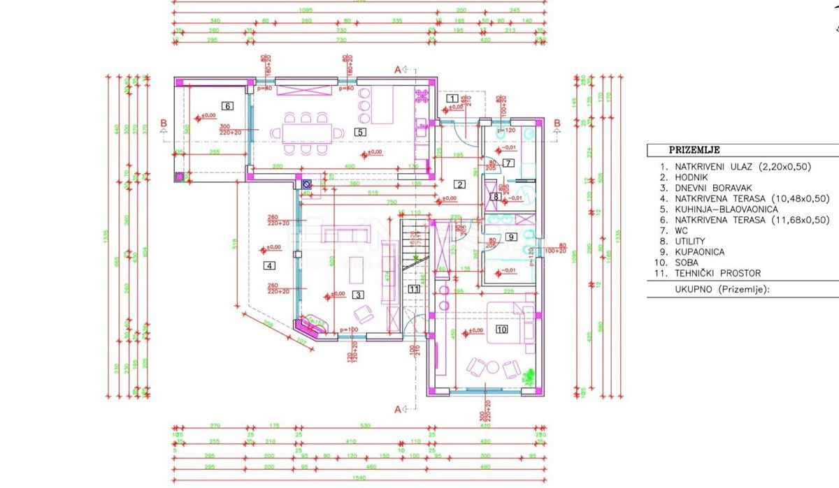 Villa con piscina - vista mare