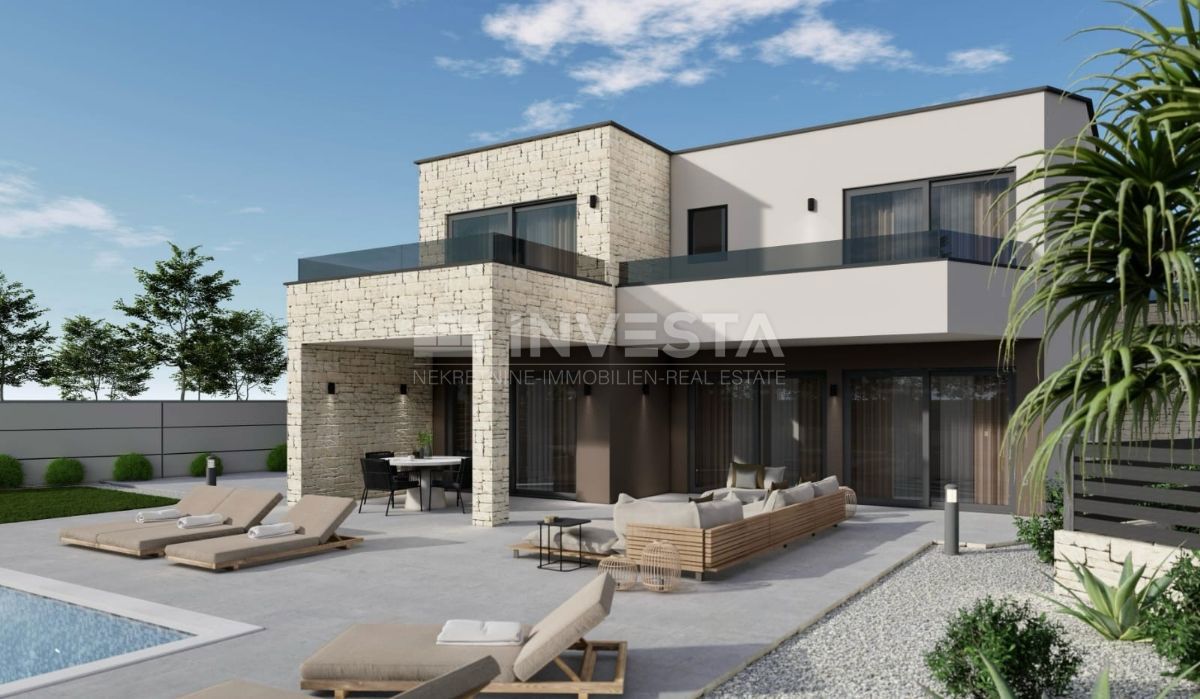 Villa con piscina - vista mare