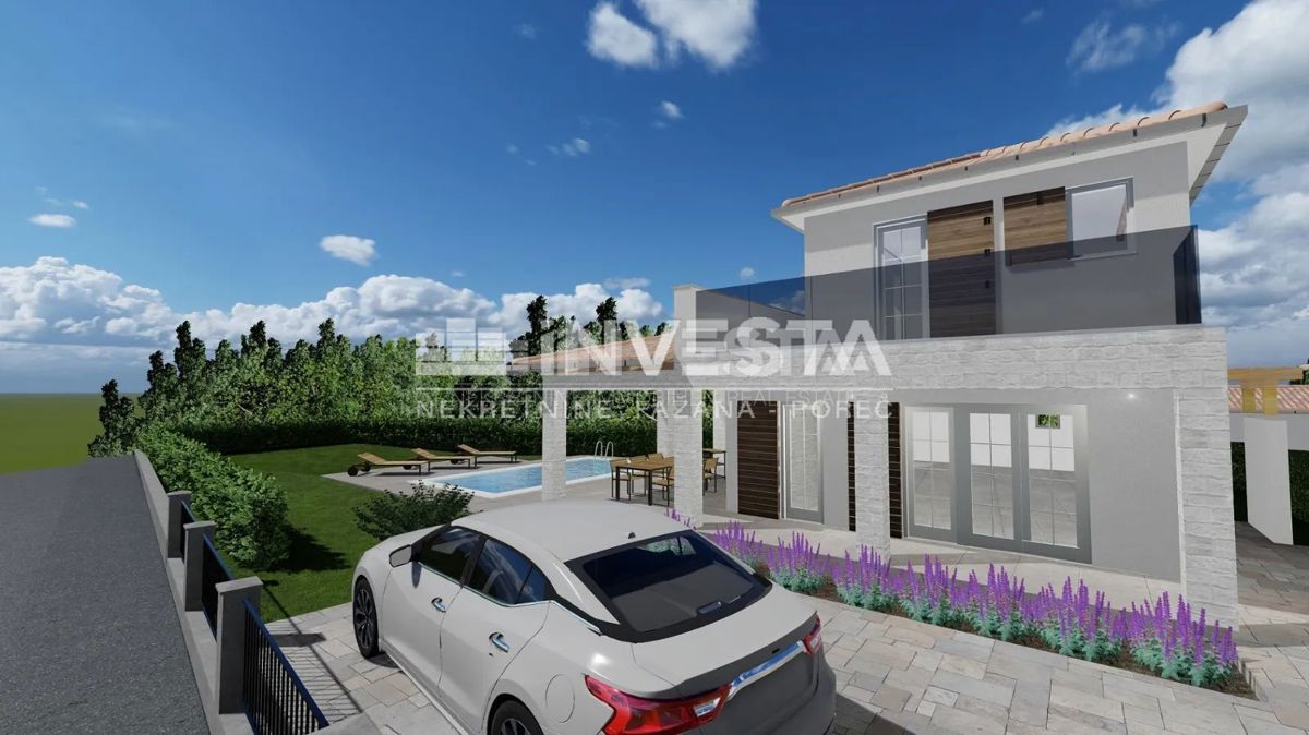 Svetvinčenat, Juršići, villa dal design moderno con piscina