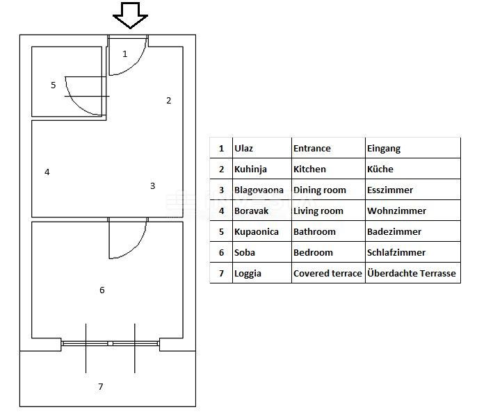 Medulin, appartamento al piano terra, terrazza, piscina