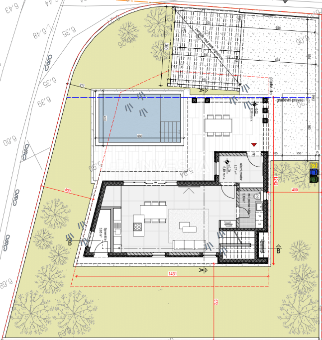 Medulin, Terreno edificabile con permesso e oneri comunali pagati – 100 m dal mare