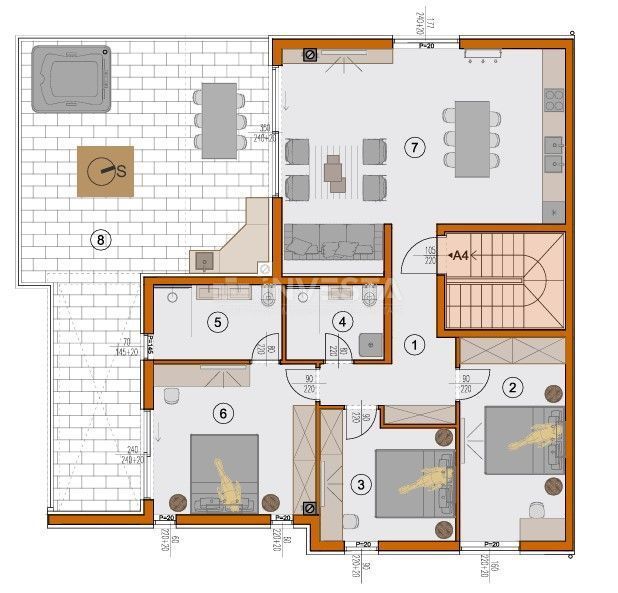 Pula Šijana, attico, 2° piano, nuova costruzione, 2 garage