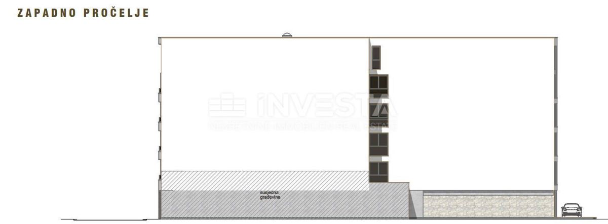 Pula, Centro, appartamento duplex al 4° piano 127,92 m2, 4 camere + soggiorno, nuova costruzione