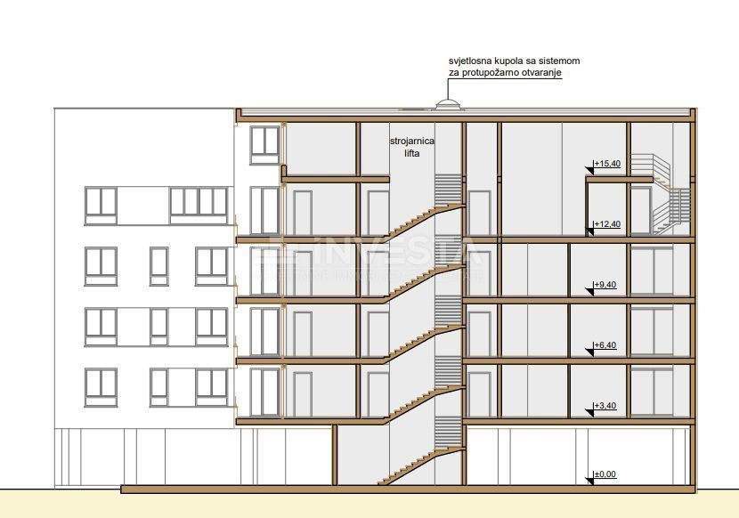 Pula, Centro, appartamento duplex al 4° piano 127,92 m2, 4 camere + soggiorno, nuova costruzione