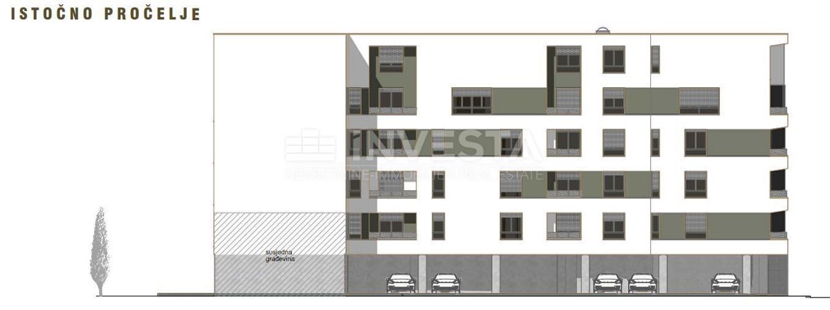 Pula, Centro, appartamento duplex al 4° piano 127,92 m2, 4 camere + soggiorno, nuova costruzione