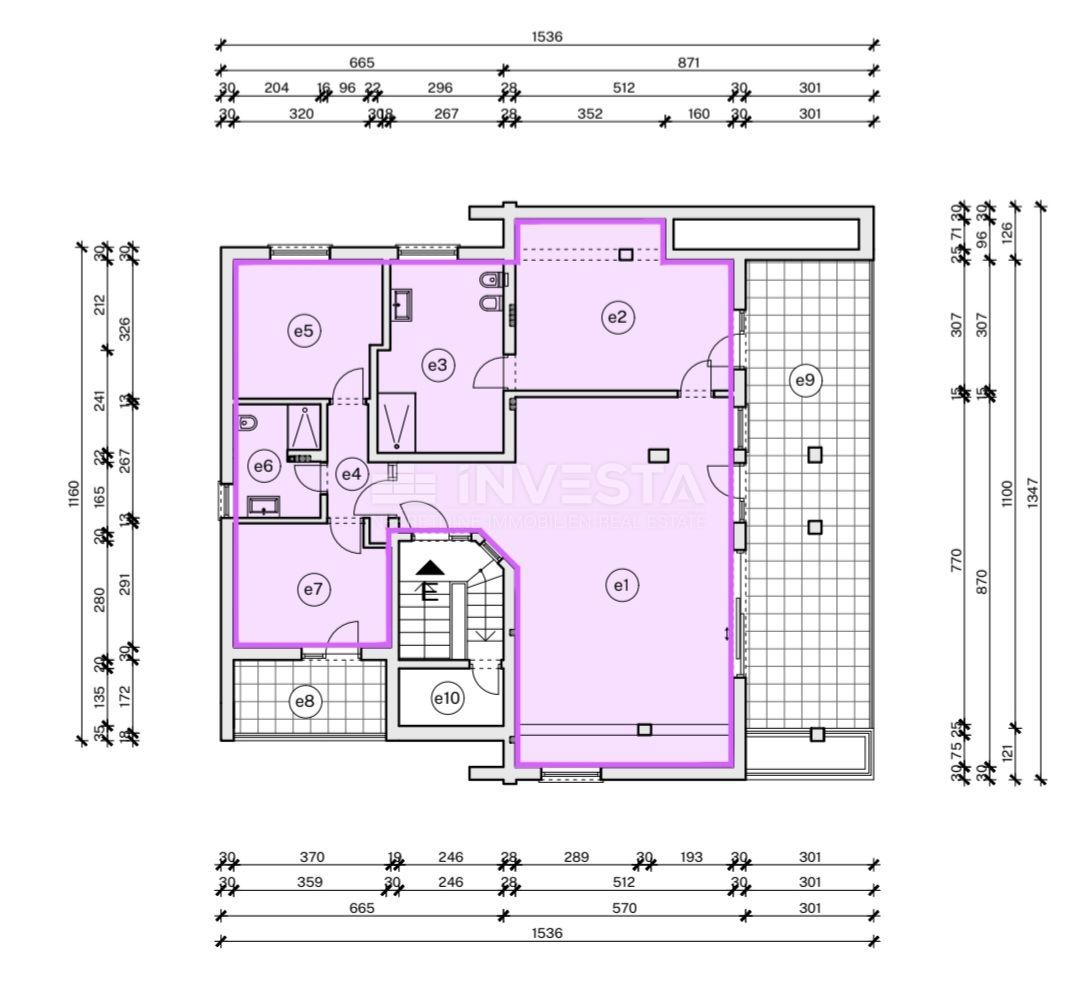 Pula, Pješčana uvala, attico 152 m2, 200 m dal mare