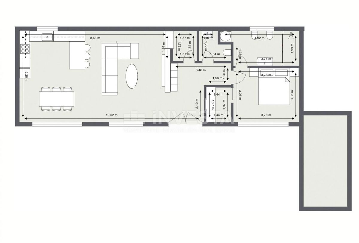 Premantura, attico con vista mare, vicino al mare e al centro