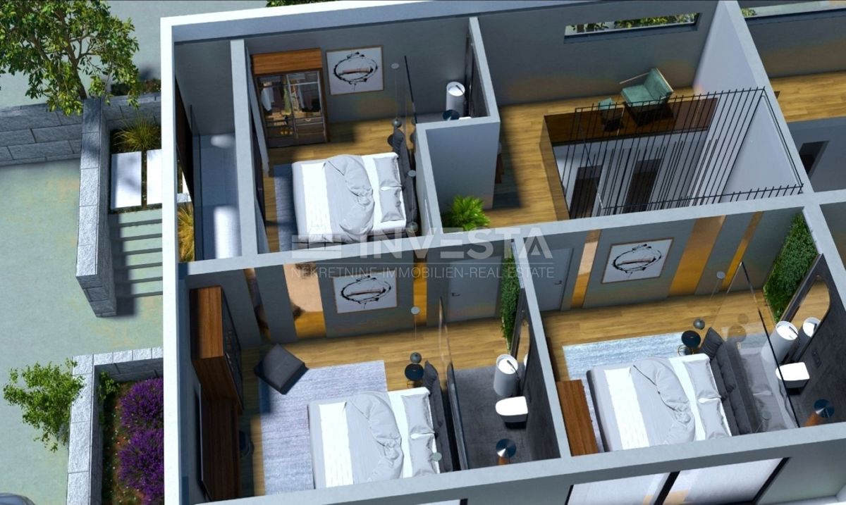 Fasana, villa con vista sul mare, piscina riscaldata