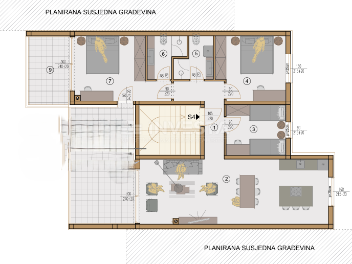 Valdebek - appartamento in costruzione, attico, 3 camere da letto, terrazza, garage
