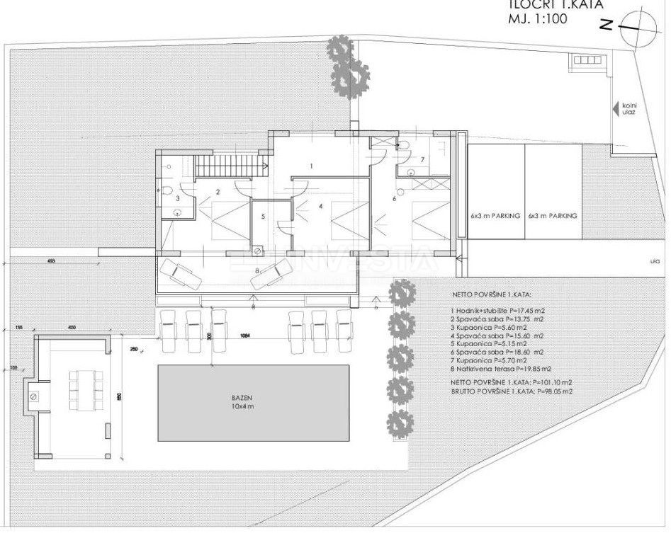 Zona Svetvinčenat, Villa moderna con piscina, nuova costruzione