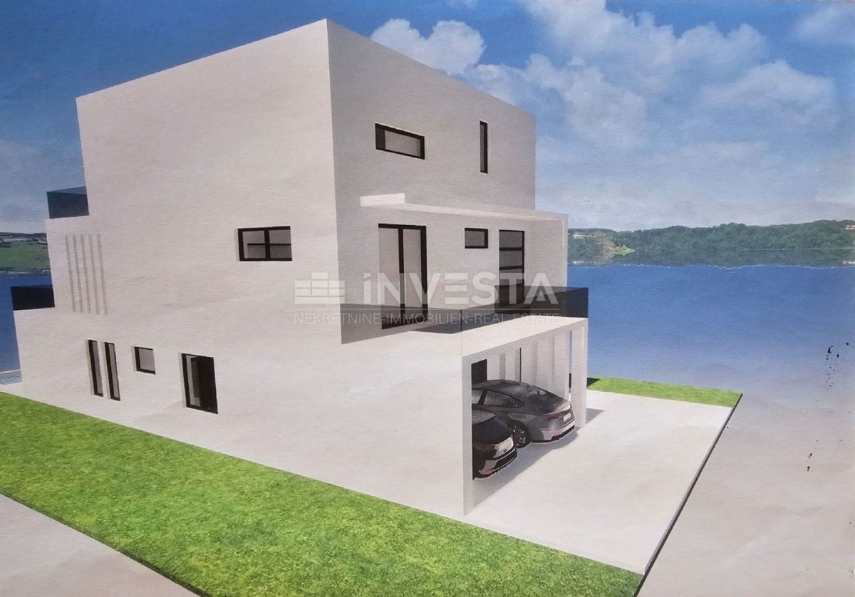 Dintorni di Pola, attraente terreno edificabile con design concettuale