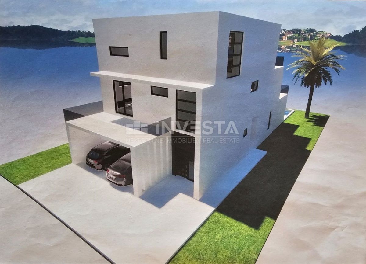 Dintorni di Pola, attraente terreno edificabile con design concettuale