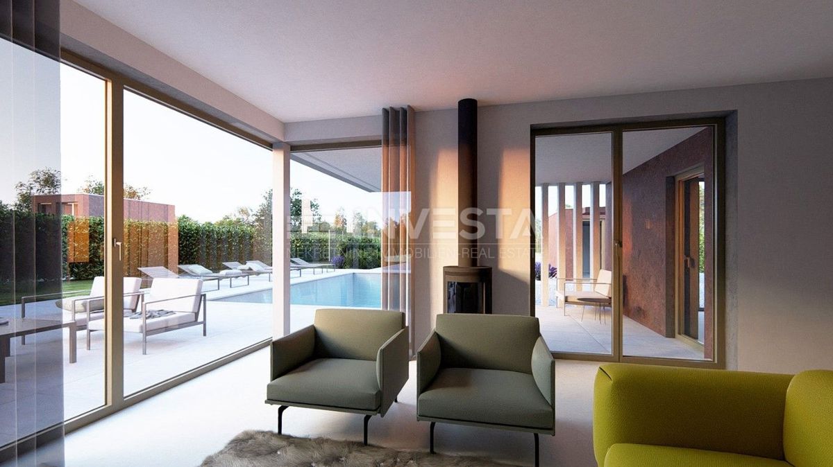 Dintorni di Labin, splendida villa con piscina e terrazza panoramica