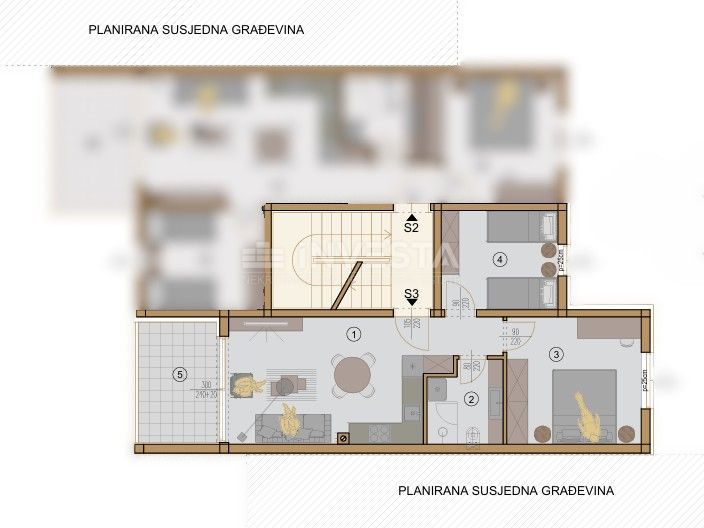 Appartamento Valdebek, Pula, 59,41m2