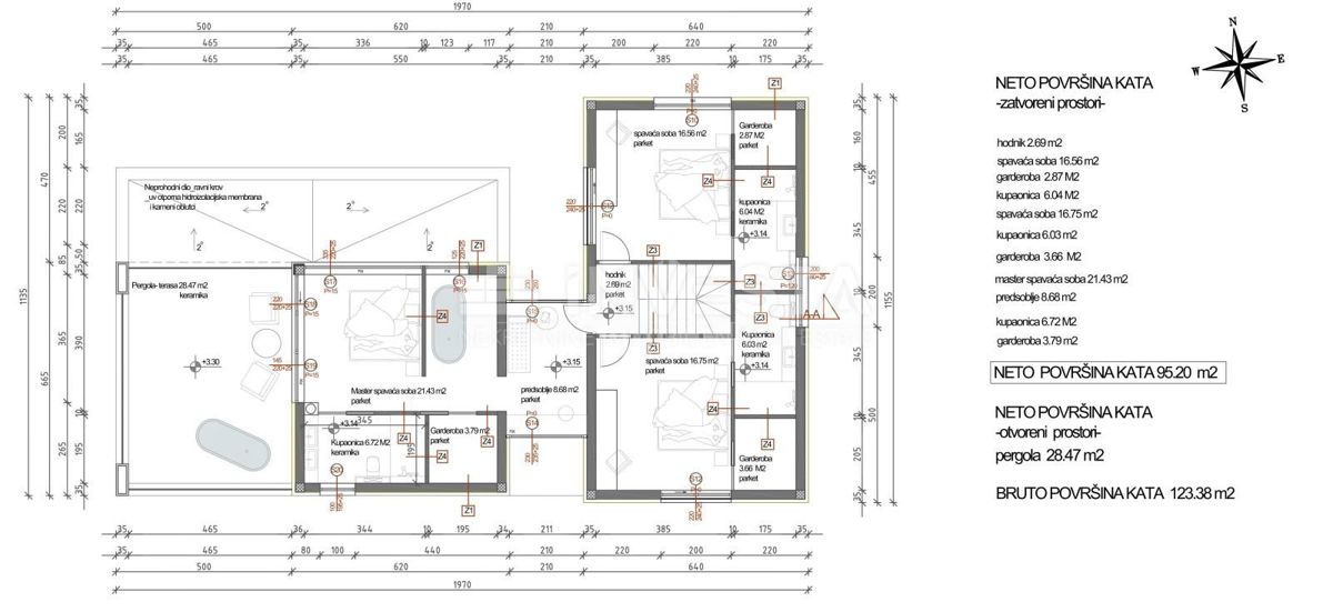 Zona di Parenzo, villa con piscina, vista mare