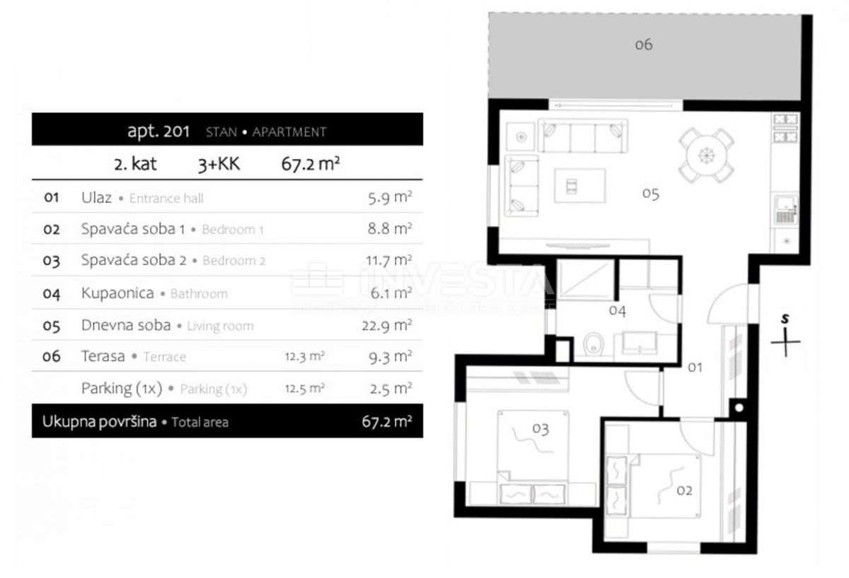 Medolino, Premantura, appartamento moderno nuovo, terrazza, parcheggio