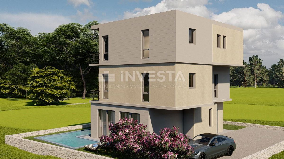 Appartamento moderno con piscina e giardino al piano terra