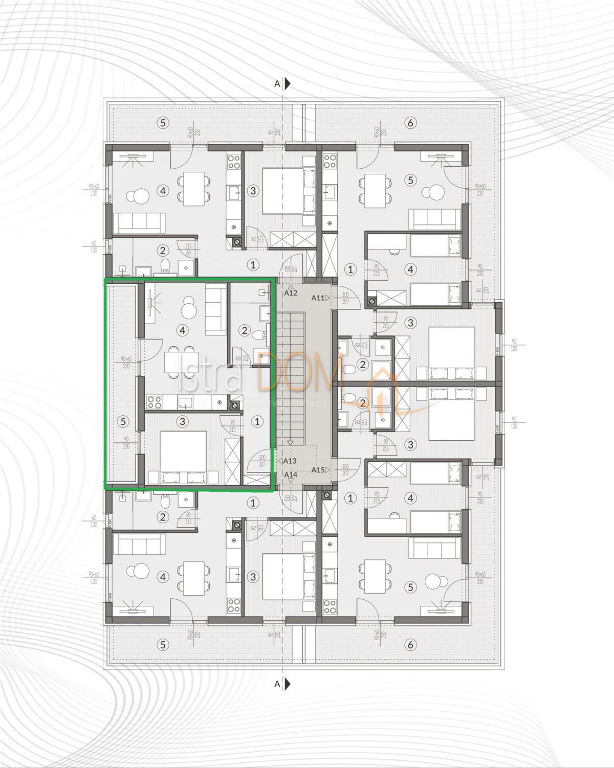 Appartamento Šikići, Pula, 45,39m2