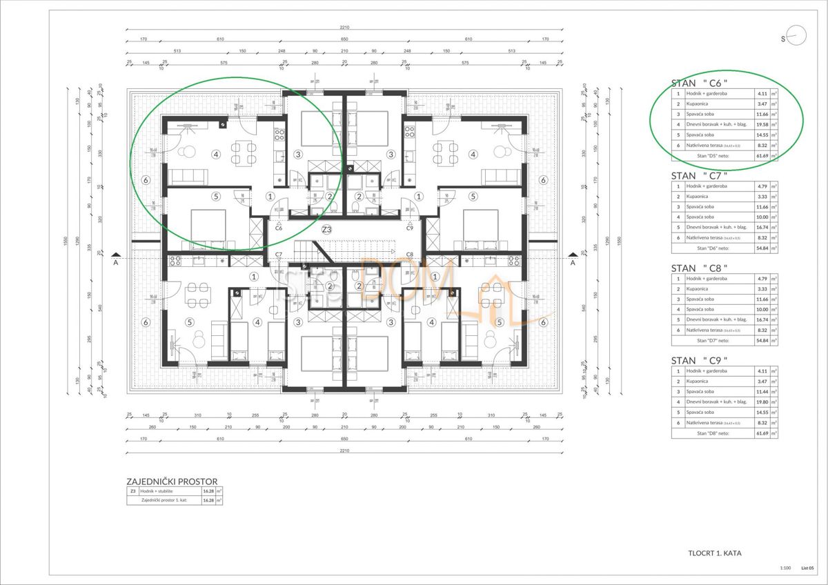 Appartamento Šikići, Pula, 58m2