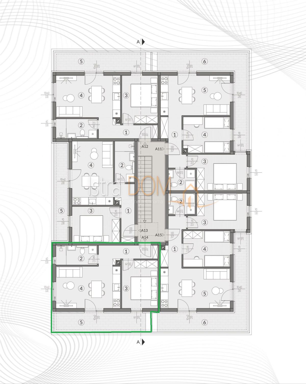 Appartamento Šikići, Pula, 45,28m2