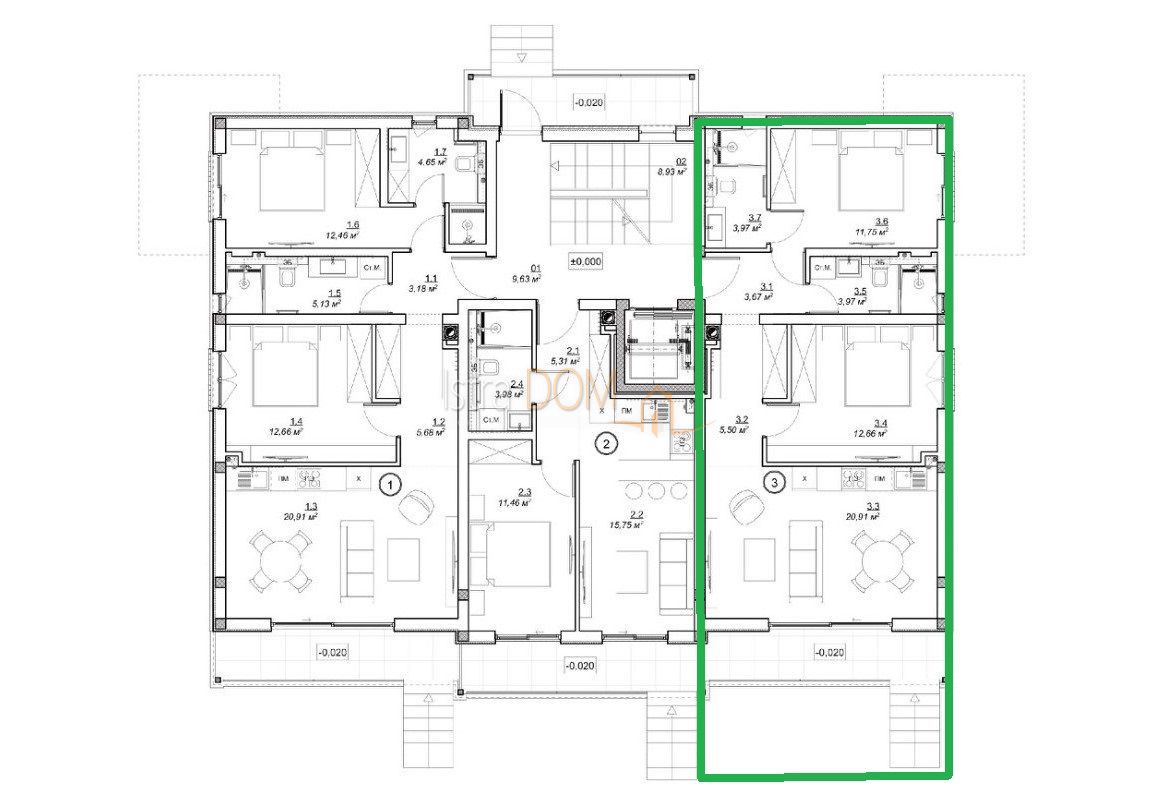 Appartamento Medulin, 74,46m2