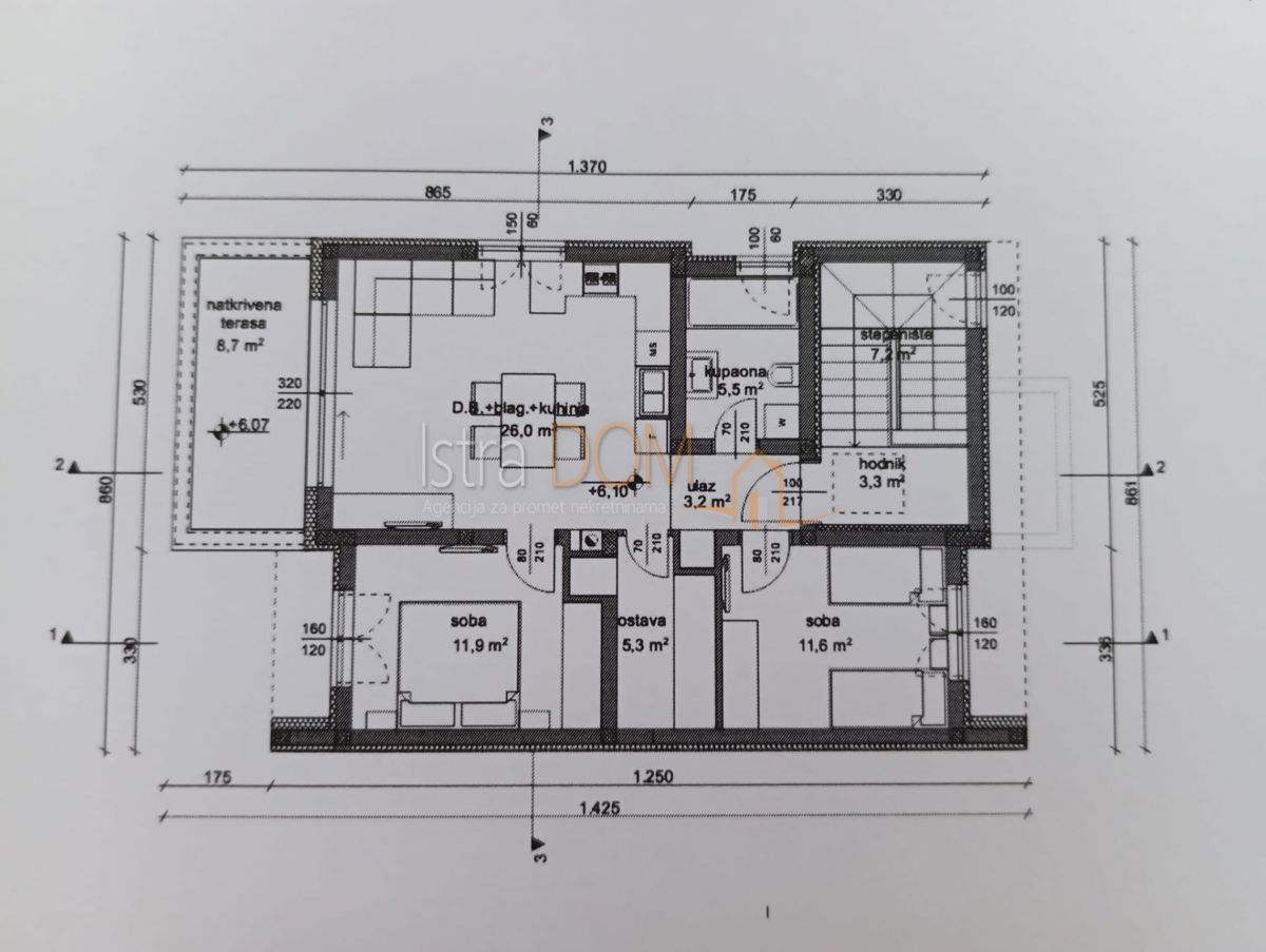 Appartamento Valbandon, Fažana, 74,14m2