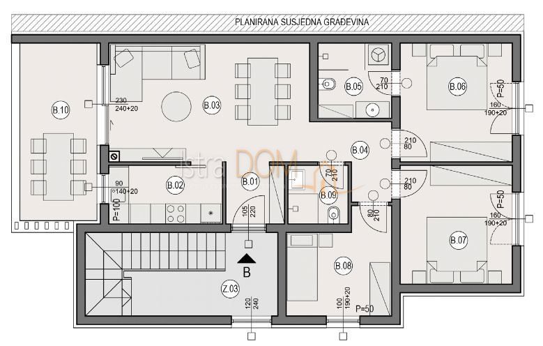 Appartamento Valdebek, Pula, 87,32m2