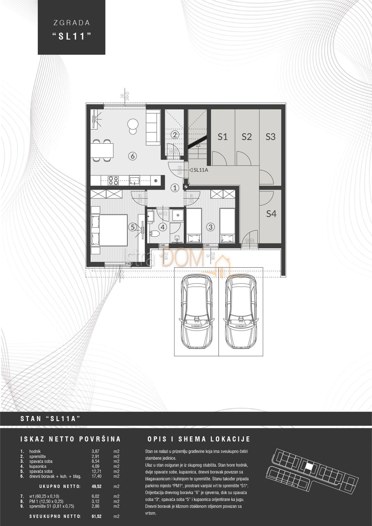 Appartamento Štinjan, Pula, 57,13m2