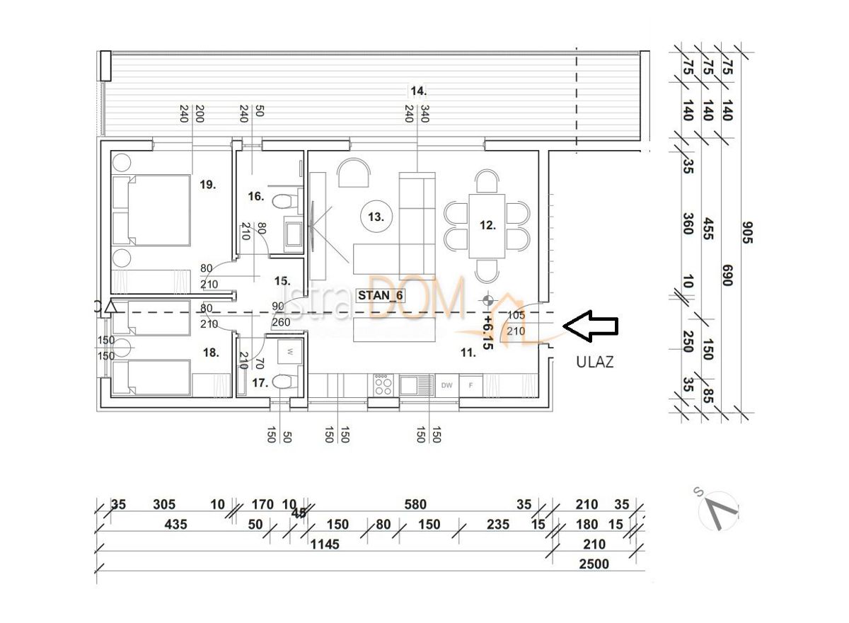 Appartamento Finida, Umag, 123m2