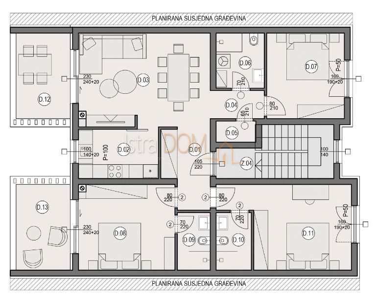Appartamento Valdebek, Pula, 87,32m2