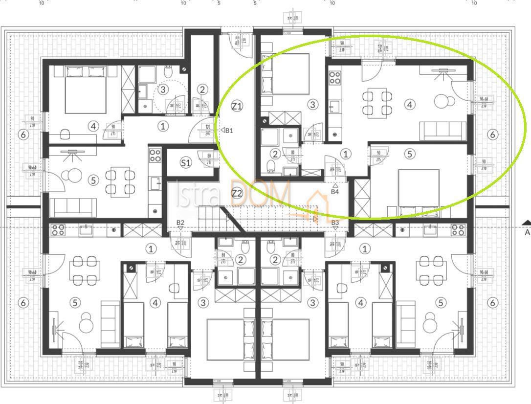 Appartamento Šikići, Pula, 58m2