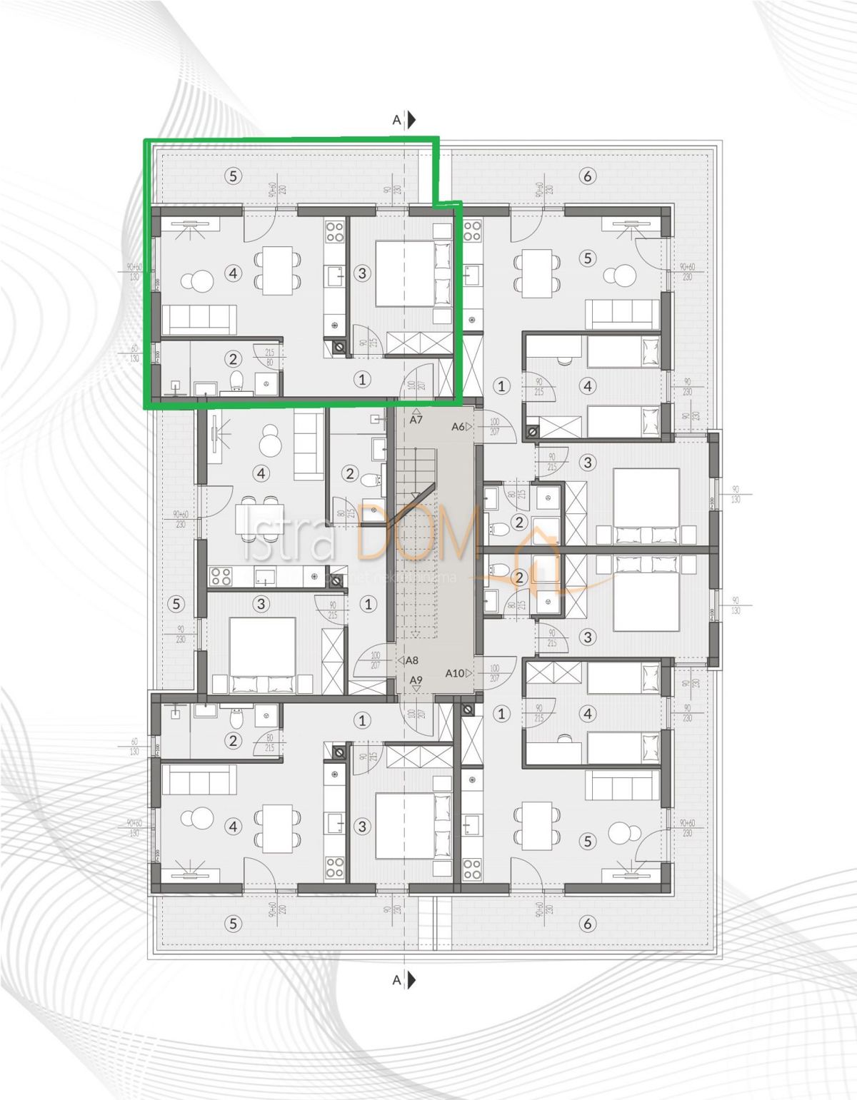 Appartamento Šikići, Pula, 45,28m2