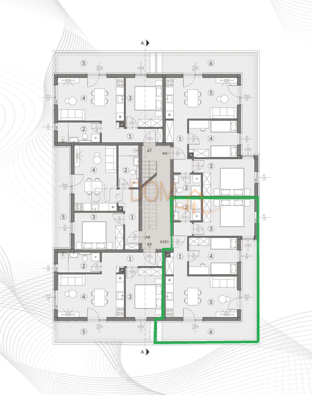 Appartamento Šikići, Pula, 58,09m2