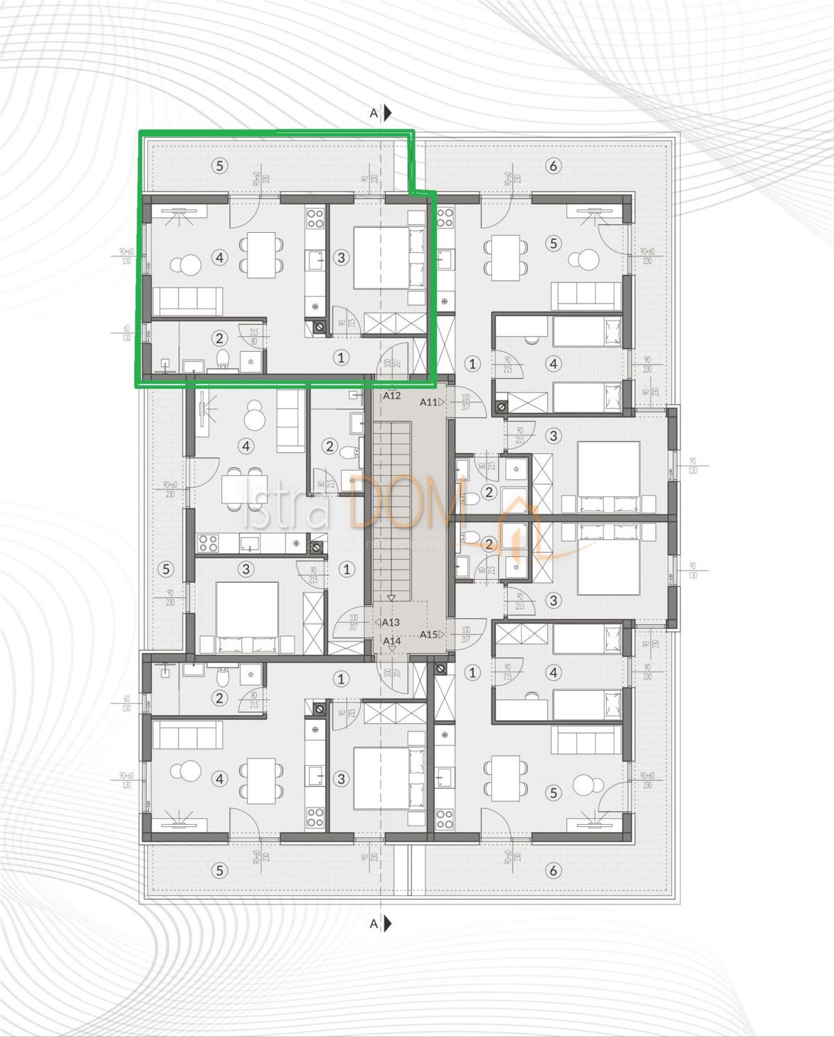 Appartamento Šikići, Pula, 45,28m2