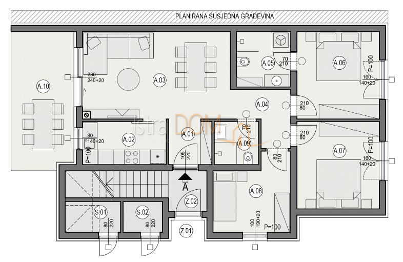 Appartamento Valdebek, Pula, 89,29m2