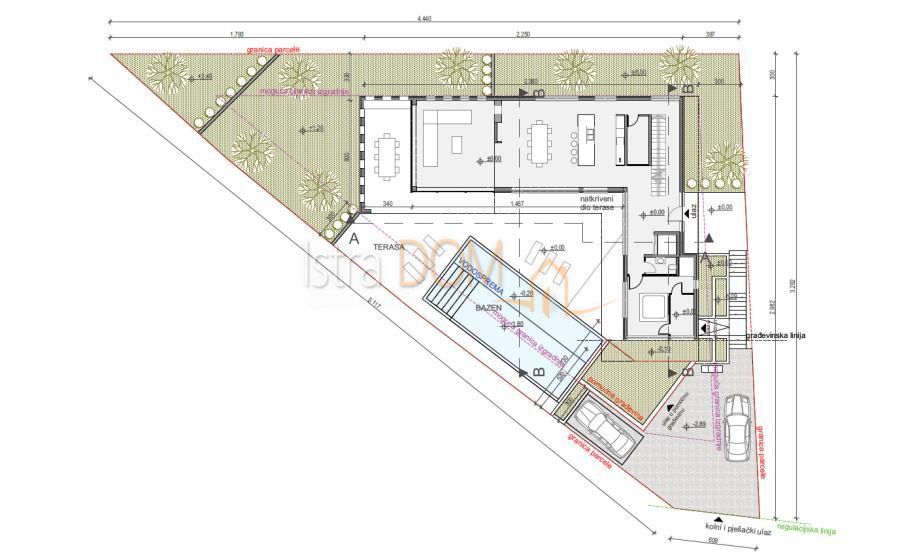 Terreno Golaš, Bale, 834m2