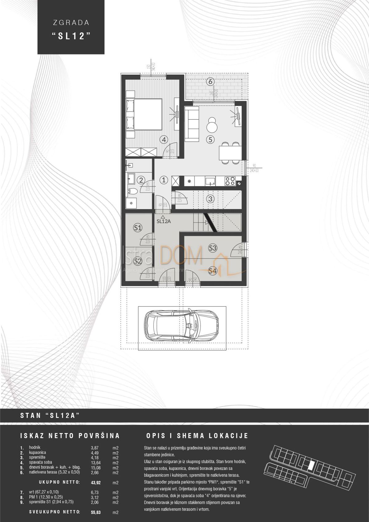 Appartamento Štinjan, Pula, 57,13m2