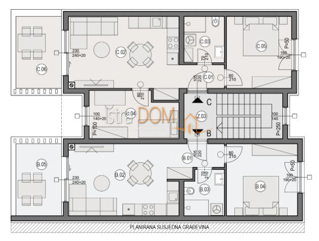 Appartamento Valdebek, Pula, 49,49m2