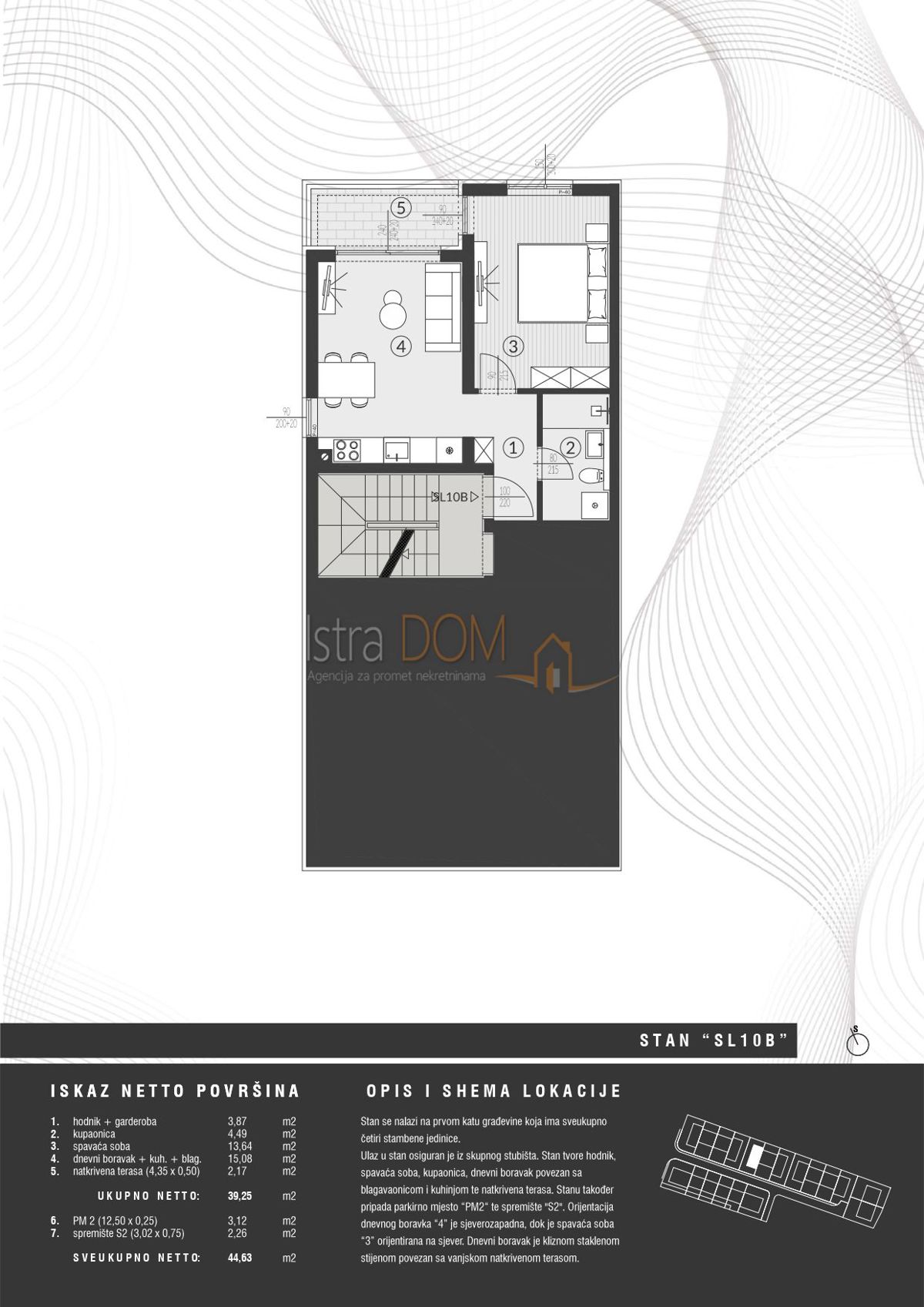 Appartamento Štinjan, Pula, 57,13m2