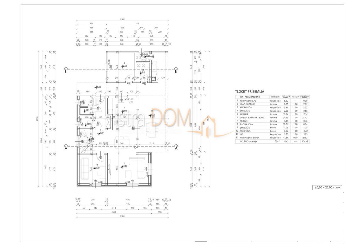 Casa Valdebek, Pula, 182m2
