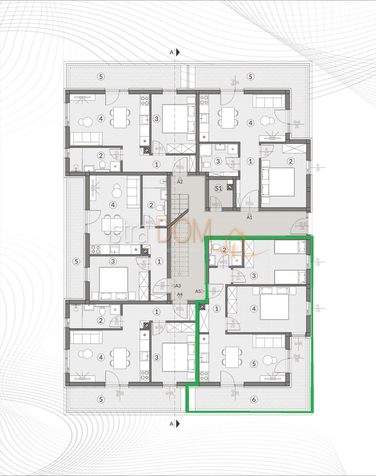 Appartamento Šikići, Pula, 64,19m2