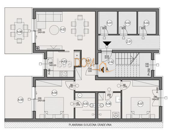 Appartamento Valdebek, Pula, 93,66m2