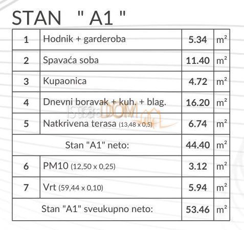 Appartamento Šikići, Pula, 53,46m2