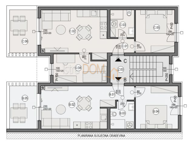 Appartamento Valdebek, Pula, 49,49m2