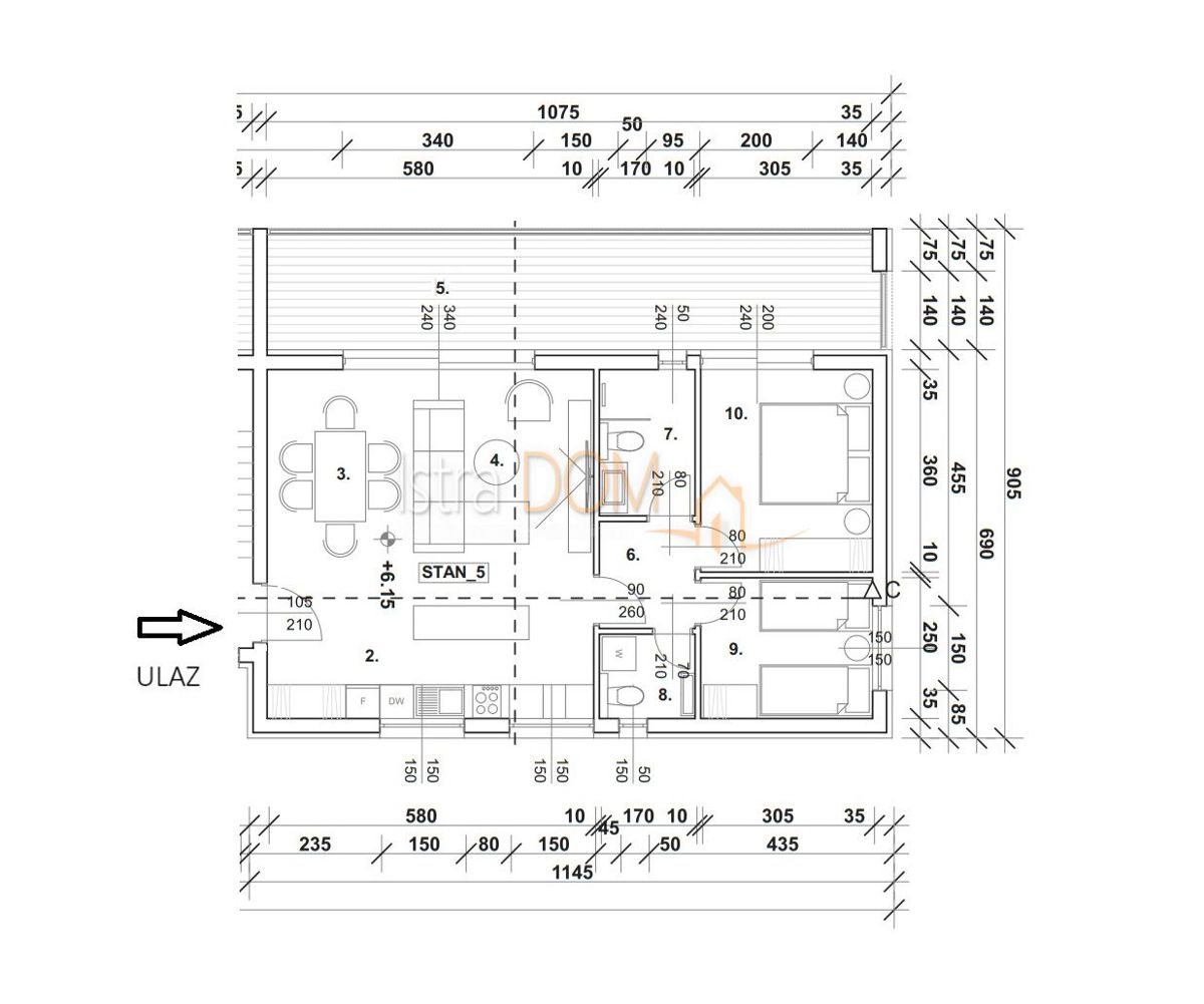 Appartamento Finida, Umag, 123m2